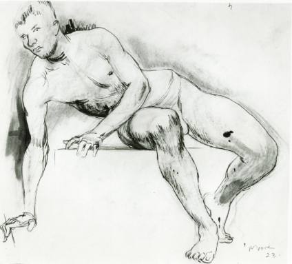 Seated Male Nude