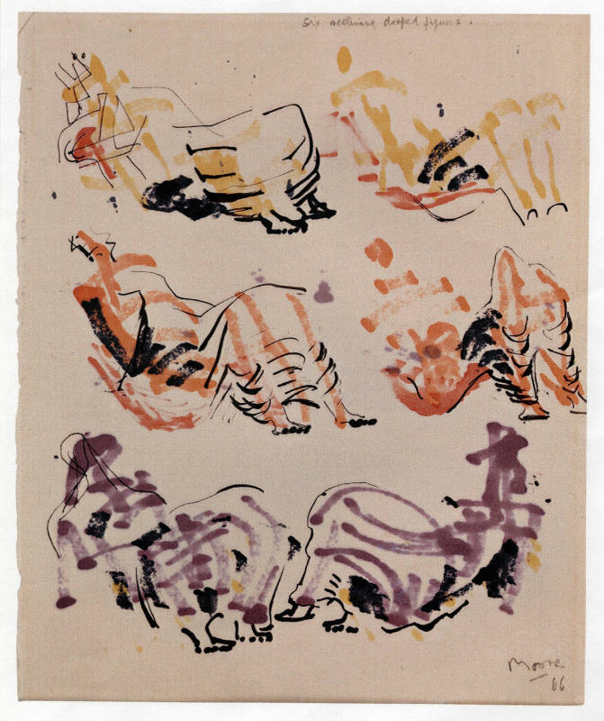 Six Draped Reclining Figures