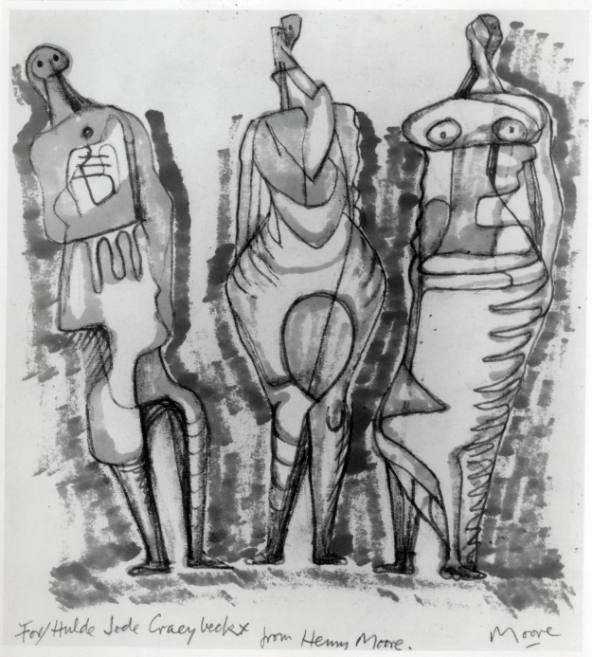 Three Standing Figures