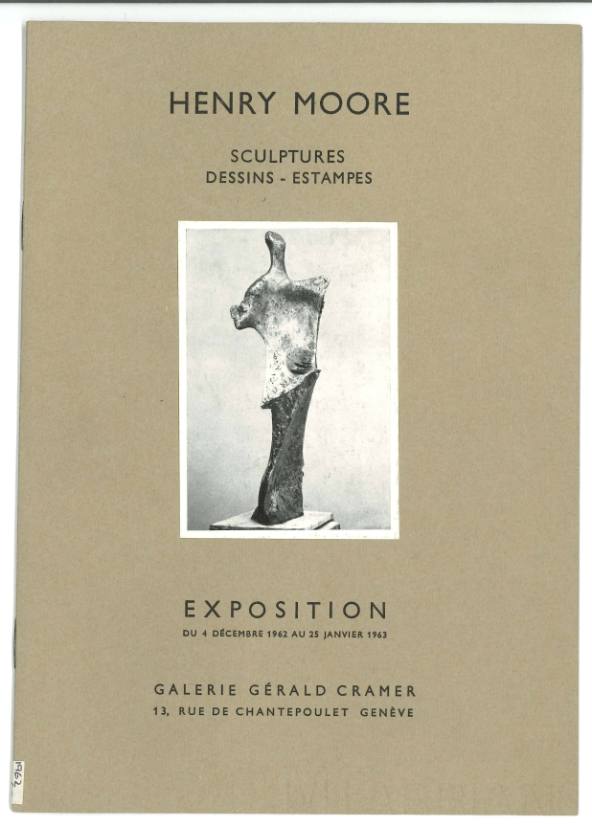 Henry Moore: sculptures, dessins, estampes. (Henry Moore: sculpture, drawings, prints).