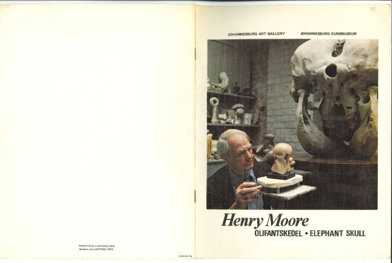 Henry Moore: Olifantskedel, Elephant Skull.