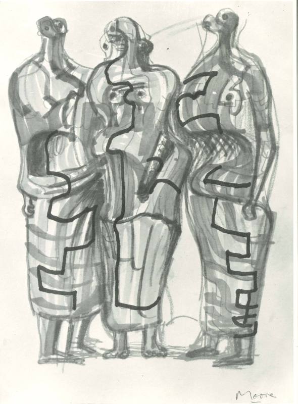 Three Standing Figures