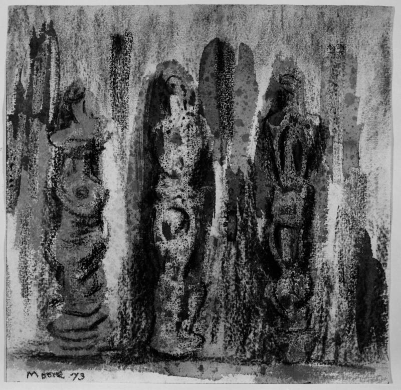 Three Standing Figures