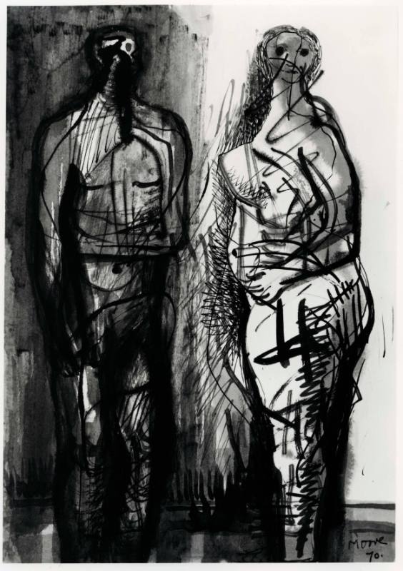 Two Standing Figures XIV: Man and Woman