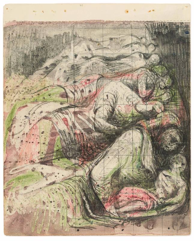 Study for 'Row of Sleepers'