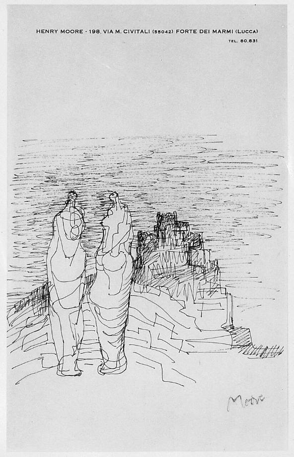 Two Standing Figures in Landscape