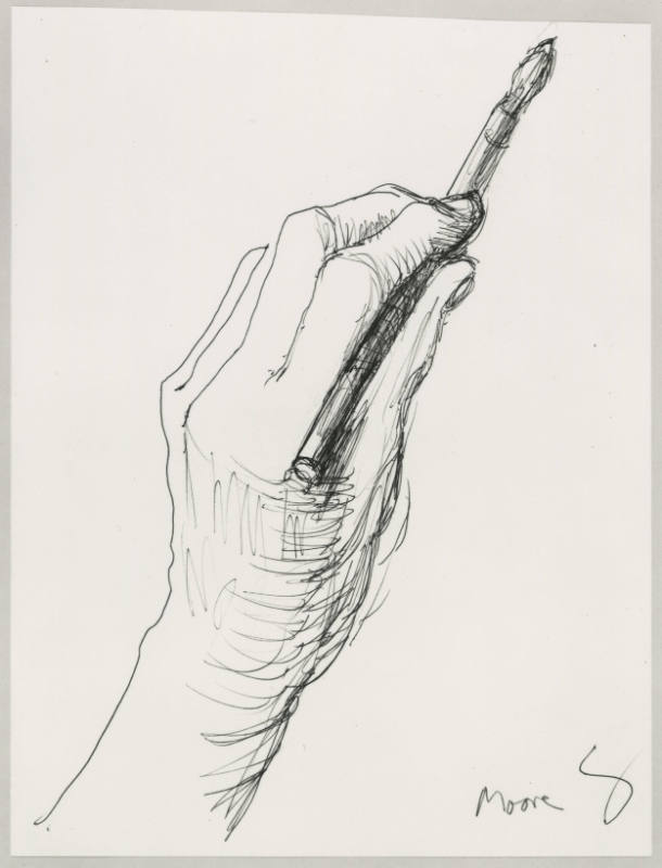 The Artist's Left Hand Holding Brush