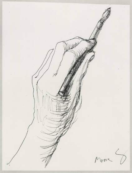 The Artist's Left Hand Holding Brush