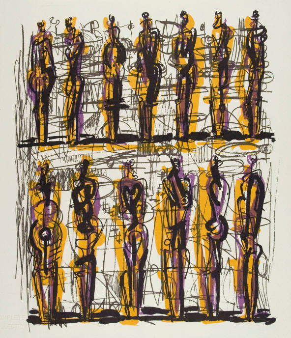 Thirteen Standing Figures