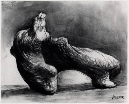 Reclining Wood Figure