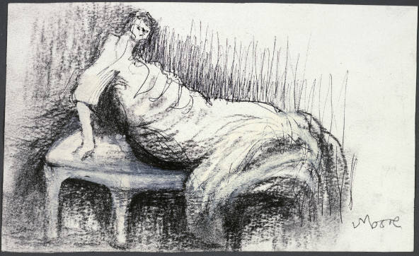 Draped Reclining Figure