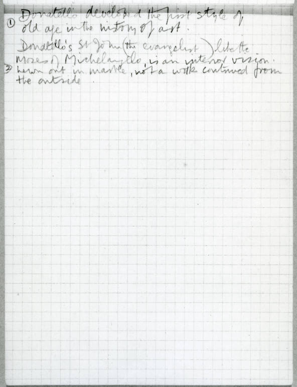 Notes on Donatello