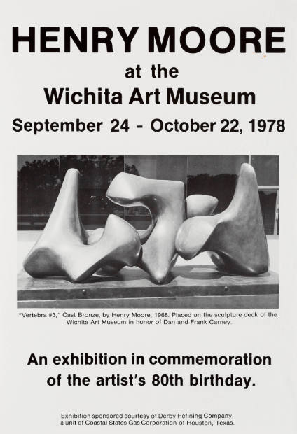 HENRY MOORE at the Wichita Art Museum
An exhibition in commemoration of the artist's 80th birthday