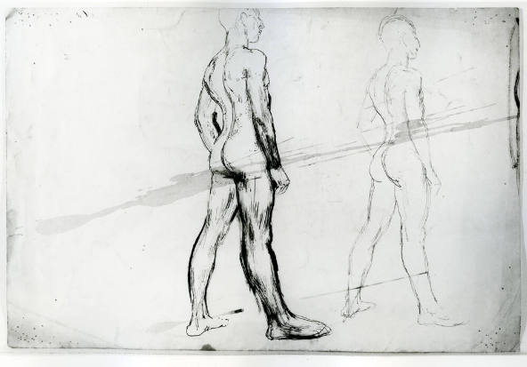 Two Studies of a Male Nude