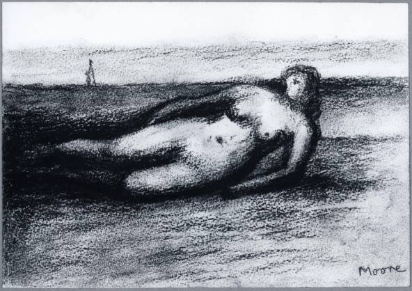 Reclining Woman on Beach