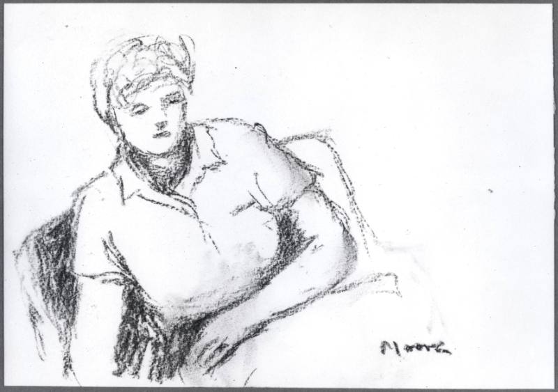 Seated Woman: Half-Figure