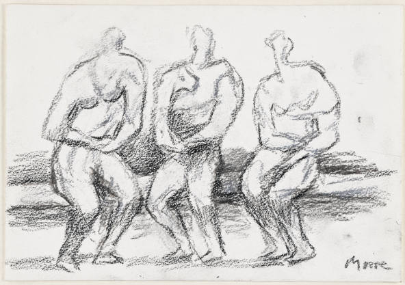 Three Seated Figures