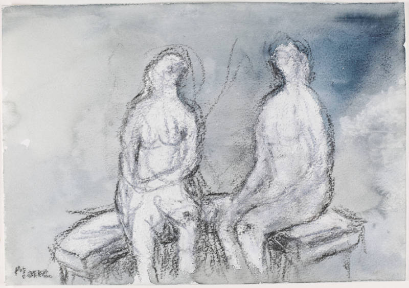 Two Seated Figures