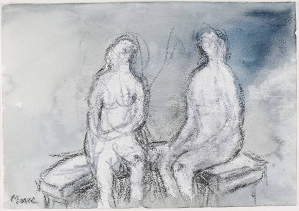 Two Seated Figures