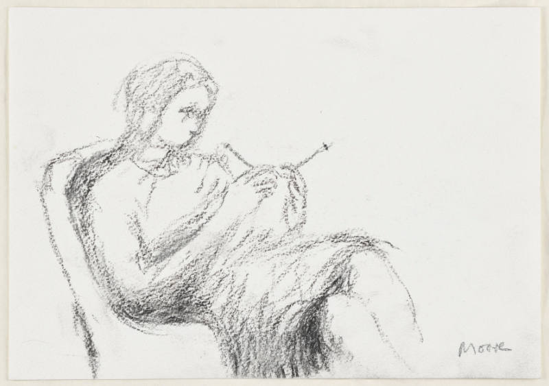 Woman Knitting