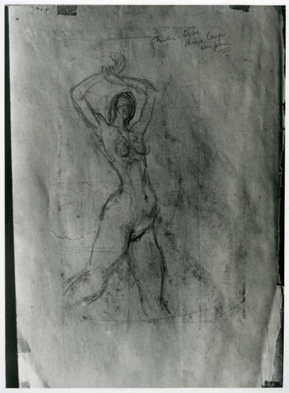 Standing Nude, Arms Raised