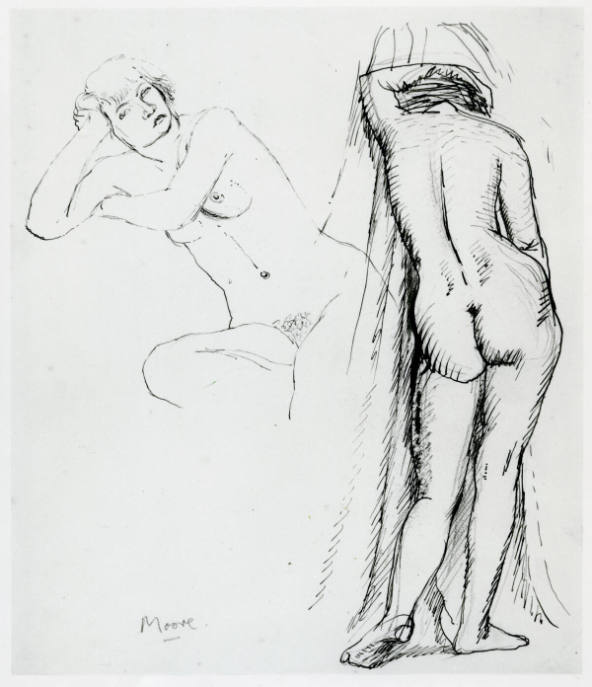 Two Studies of a Female Nude