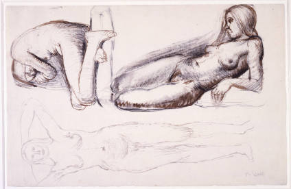 Three Nude Figures