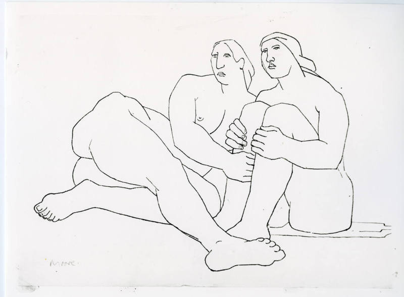 Two Seated Figures