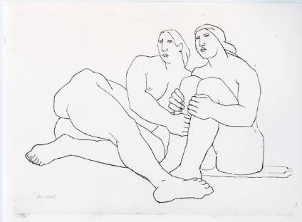 Two Seated Figures