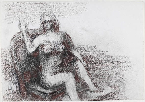 Seated Nude Smoking