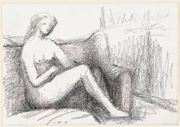 Nude Seated on Settee