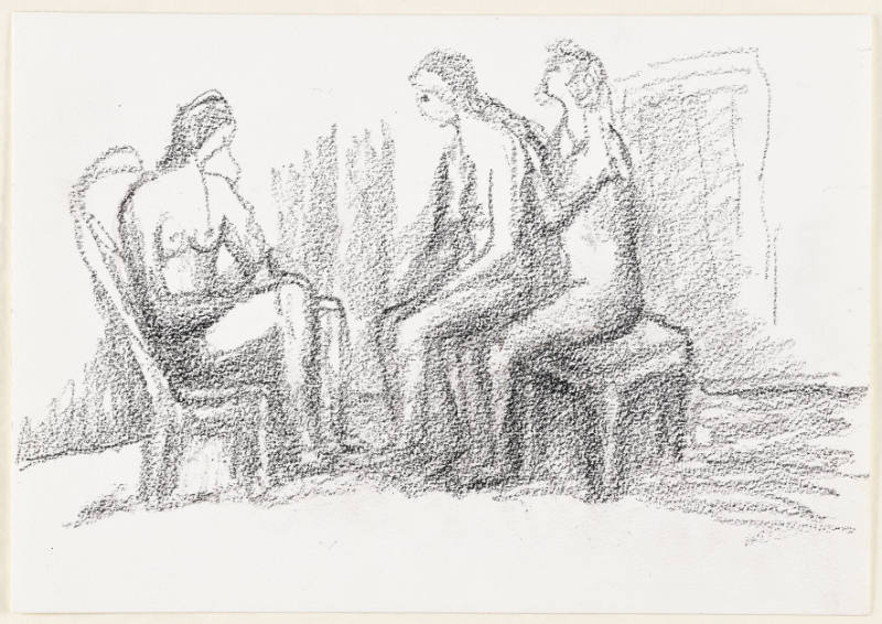 Three Seated Figures