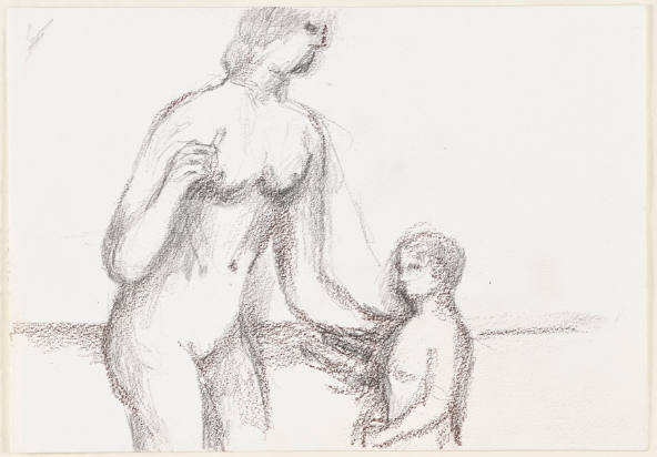Mother with Child and Cigarette