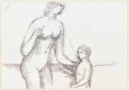 Mother with Child and Cigarette