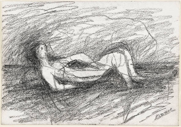 Reclining Nude in Dark Setting