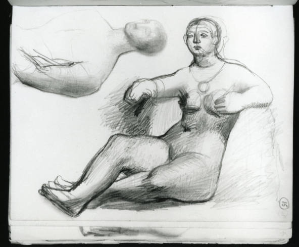 Male Half-Figure, Study after an Etruscan Figure