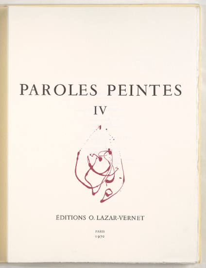 Paroles Peintes IV