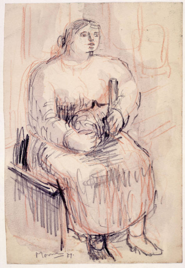 Seated Woman with Cat