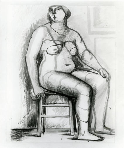 Seated Female Nude