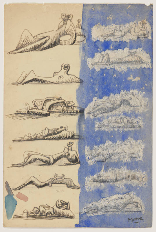 Fourteen Studies for Reclining Figure