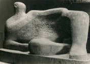 Reclining Figure (LH 273) in progress c.1949. Tope Studio, Hoglands, Much Hadham