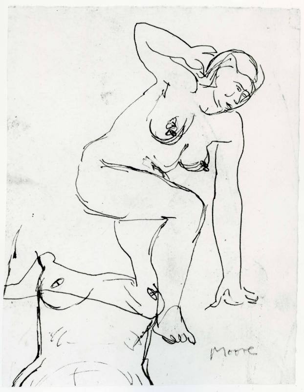 Kneeling Female Nude and Torso