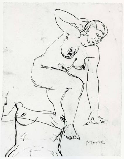 Kneeling Female Nude and Torso