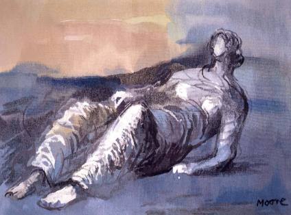 Draped Reclining Figure