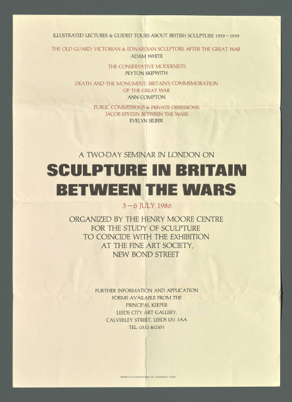 SCULPTURE IN BRITAIN BETWEEN THE WARS