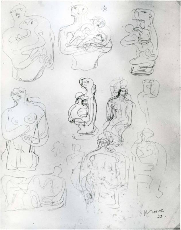 Ideas for Sculpture: Mother and Child Studies