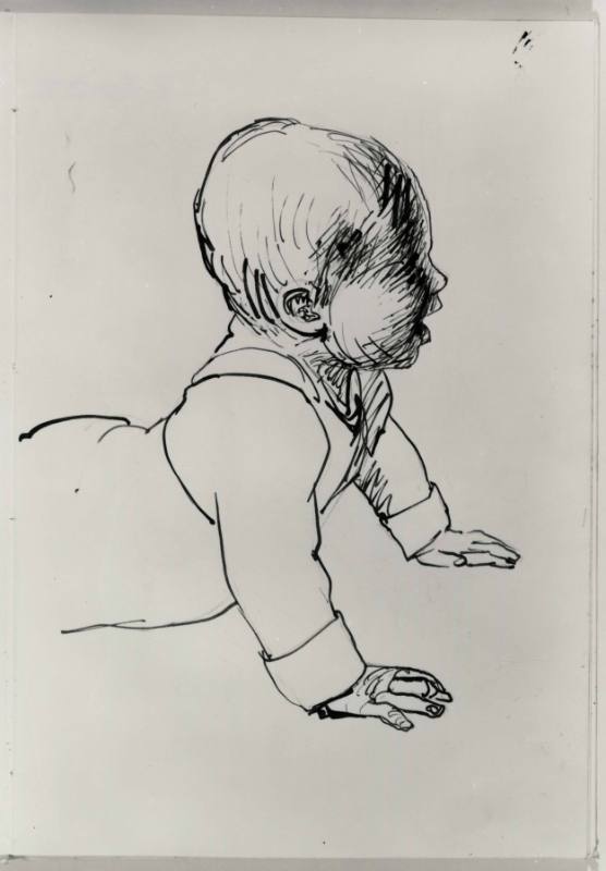 Child Leaning on Hands